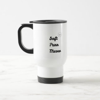 Soft Purr Meow" Insulated Travel Mug - Cute Cat Lo Reisebecher