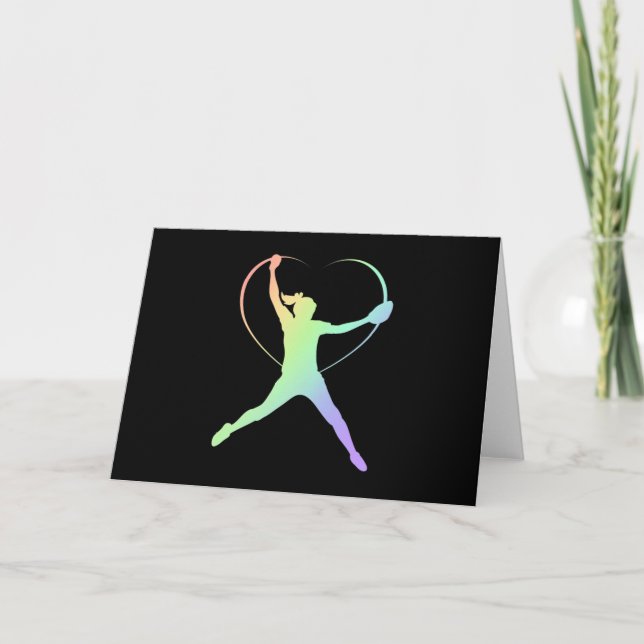 Soft Rainbow Softball Karte (Vorderseite)