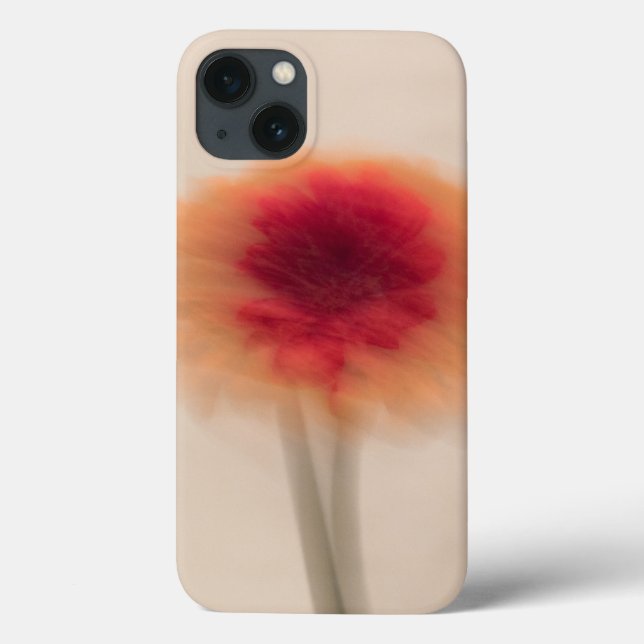 Soft Red Flower Aesthetic iPhone Case | Minimal  (Rückseite)