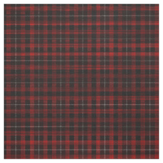 Soft Red Kariert Goth Punk Print Fabric Stoff