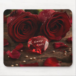 Soft Red Rose Romantic Valentine Office Mousepad