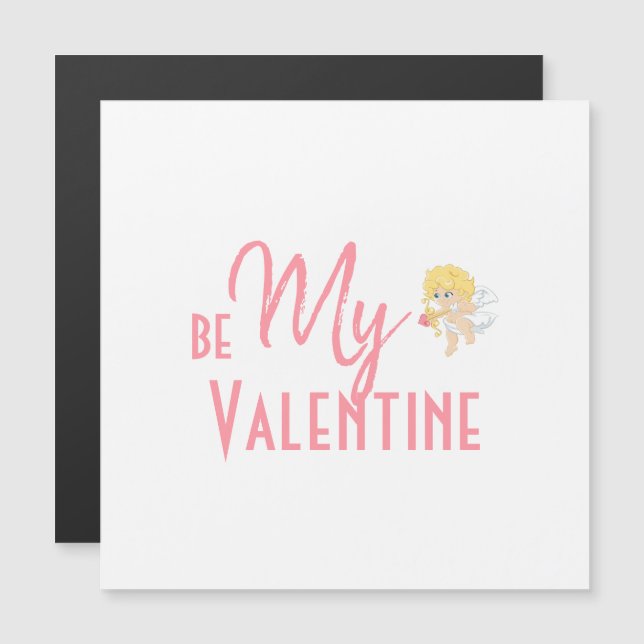 Soft Romantic sein meine Valentine Magnetkarte. Magnetkarte (Vorne/Hinten)