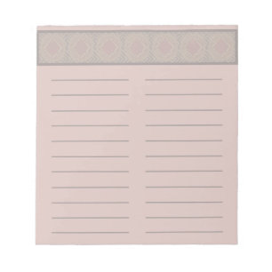 Soft rosa Notepad mit geometrischem Muster ausgekl Notizblock