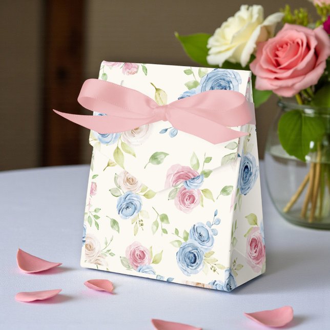 Soft Rose Bouquet Romantic Wedding Favor Box Geschenkschachtel (Von Creator hochgeladen)