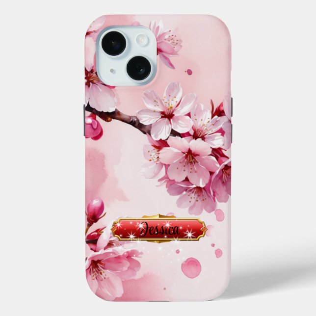 Soft rose cerise fleurs iPhone / coque ipad (Verso)