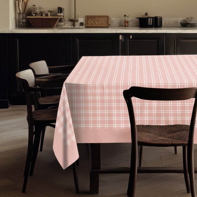 Soft Rose Gold Kariertes Tablett für Veranstaltung Tischdecke (Soft Rose Gold Plaid Tablecloth for Events)
