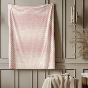 Soft Rose Kariertes Bett oder Couchdecke Fleecedecke