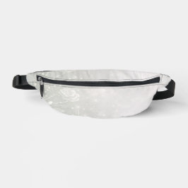Soft sage and frosted white florals AI art  Bauchtasche