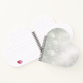 Soft sage and frosted white florals AI art  Notizbuch