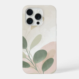Soft Sage Botanical Minimal Abstract  Calm Neutral iPhone 15 Pro Hülle