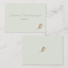 Soft Sage Botanical Wedding Escort Cards Platzkarte