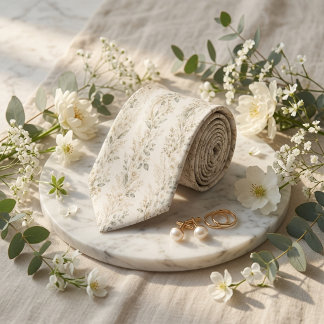 Soft Sage Botanischer Garten Hochzeit Krawatte