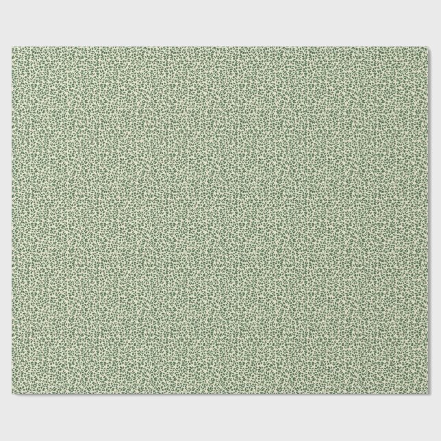 Soft Sage Green Botanical Leaf Foliage Pattern Geschenkpapier (Flach)