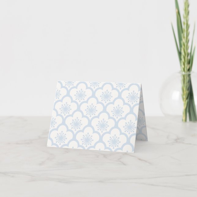 Soft Sakura Powder Blue - Neutral Dankeskarte (Vorderseite)