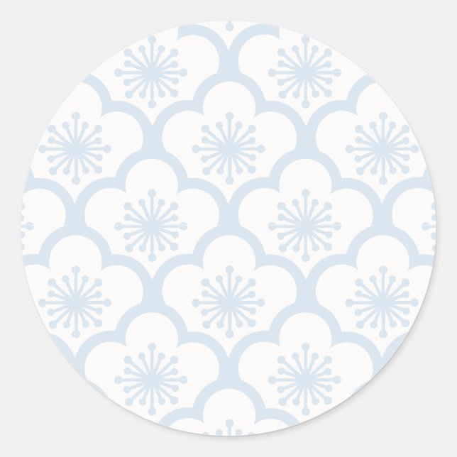 Soft Sakura Puderblau - Neutral Runder Aufkleber (Vorderseite)