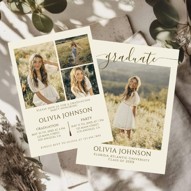 Soft-Sand-4-Foto-Graduierungspartei Ankündigung (Von Creator hochgeladen)