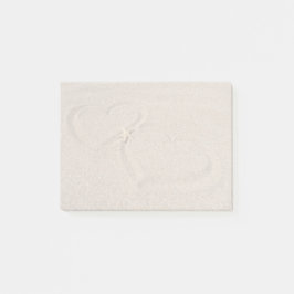 Soft Sand Hearts Post-it Klebezettel