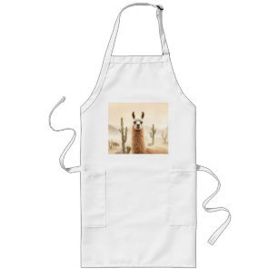 Soft Sand Llama mit Cactus Flow Lange Schürze