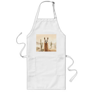 Soft Sand Llama mit Cactus Flow Lange Schürze