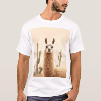 Soft Sand Llama mit Cactus Flow T-Shirt