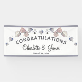 Soft Scottish Heather - Wedding Hearts Banner