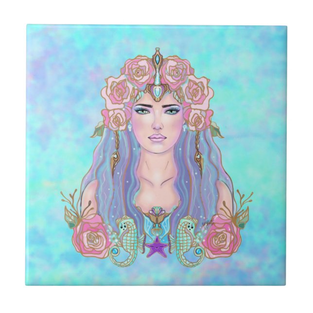 Soft Sea Goddess Art von Renee Lavoie Fliese (Vorderseite)