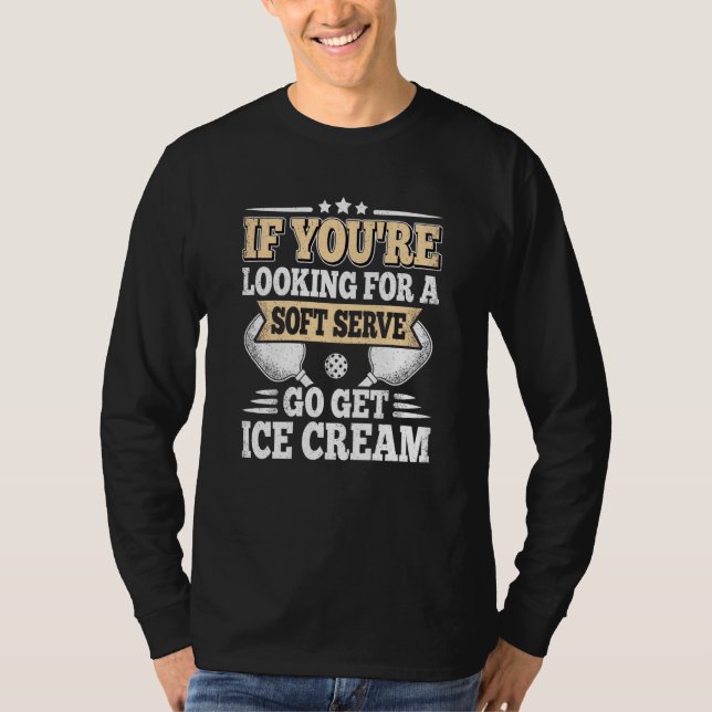 Soft Serve Pickleball Pickleball Retro T-Shirt (Vorderseite)