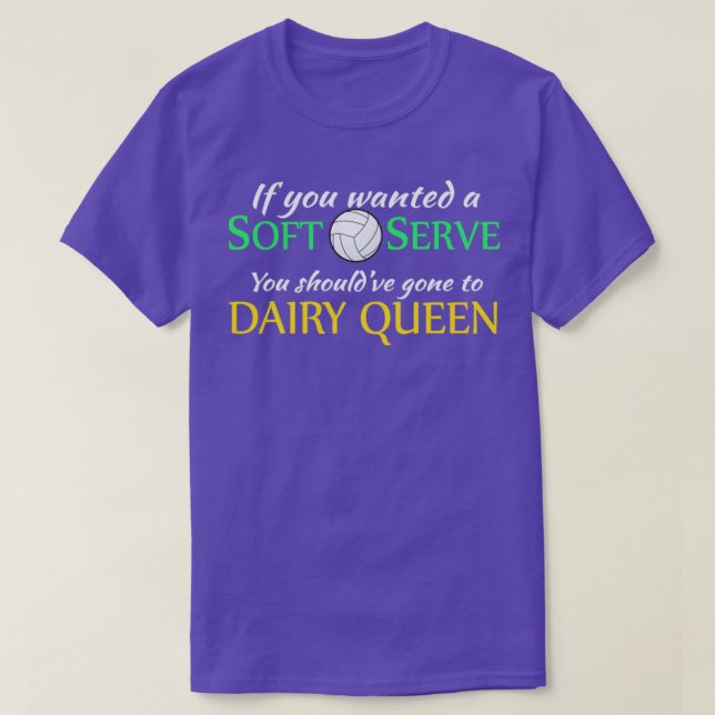 Soft Serve Volleyball Geschenk Print Volleyball Te T-Shirt (Design vorne)