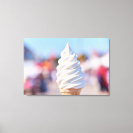 Soft servieren Eis Post Leinwanddruck