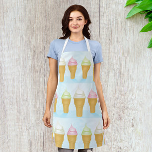 Soft servieren Ice Cream Cones Spaß Sommerabend Schürze