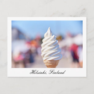 Soft servieren Sie Eis in Helsinki, Finnland, Post Postkarte