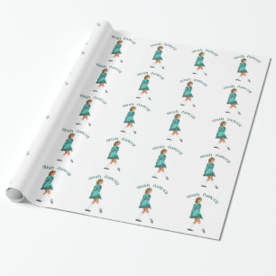 Soft Shoe Irischer Tänzer in Türkis Geschenkpapier