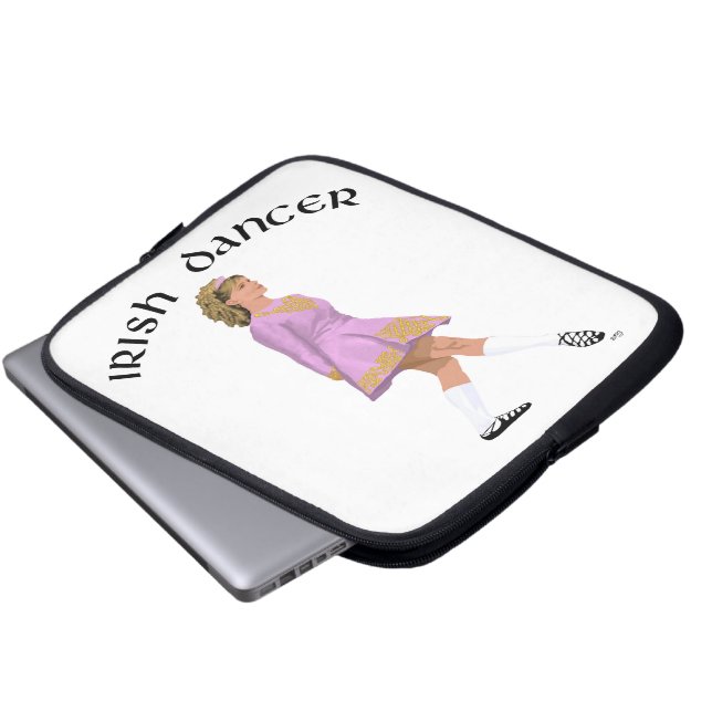 Soft Shoe Irish Dancer in Pink Laptopschutzhülle (Vorne Knopf)