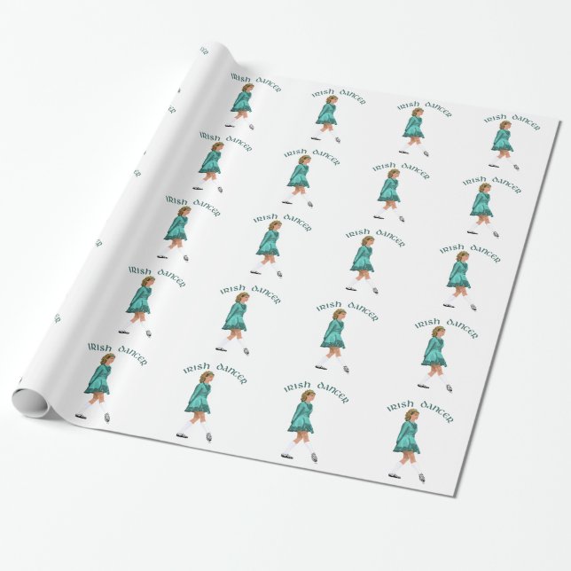 Soft Shoe Irish Dancer in Türkis Geschenkpapier (Ungerollt)