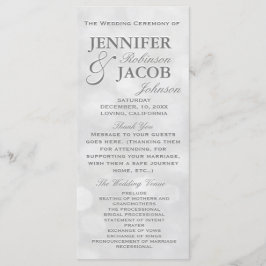 Soft Silver und White Bokeh Lights Hochzeitsprogra Programm