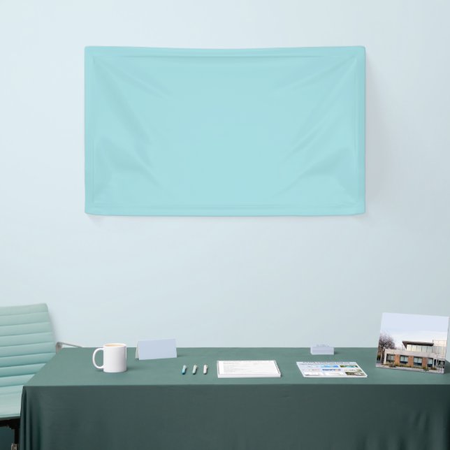Soft Sky Blue Solid Color Banner (Messeveranstaltung)