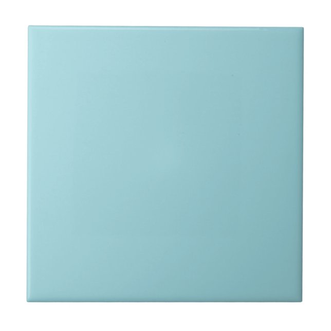 Soft Sky Blue Solid Color Fliese (Vorderseite)