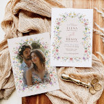 Soft Spring Wildblume Märchenhaftes Hochzeitsfest  Einladung<br><div class="desc">Diese exklusive Hochzeitseinladung ist das Tor zu einem Zauber, der mit zarten pastellfarbenen Wildblumen geschmückt ist, die in Rosa, Blau, Lavendel, Gelb und Blau tanzen. Das Design erfasst das Wesen eines whimsical Märchen und lädt Sie ein, an einer Feier teilzunehmen, die genauso magisch ist wie die Liebe, die es ehrt....</div>