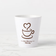 Soft Start Latte Coffee Tasse - Minimalistischer H