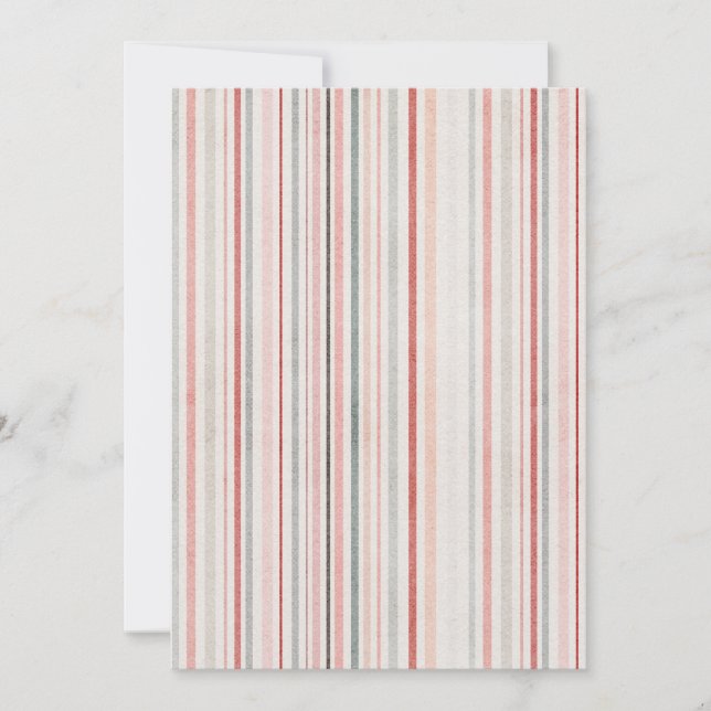 Soft Striped Save the Date Card (Vorderseite)