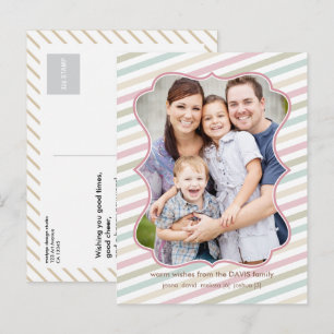 Soft Stripes Carte postale photo de vacances