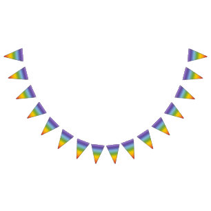 Soft Stripes - Chakras farbig Wimpelkette