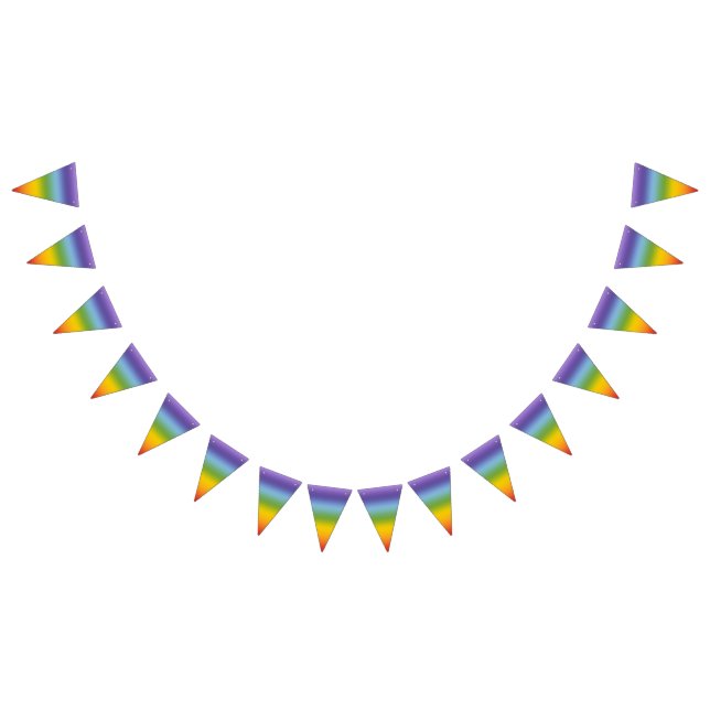 Soft Stripes - Chakras farbig Wimpelkette (Alle)