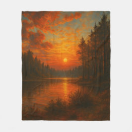 Soft Sunset Light Fleecedecke