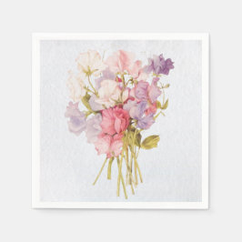 Soft Sweet Pea Vintag Bouquet Napkins Serviette