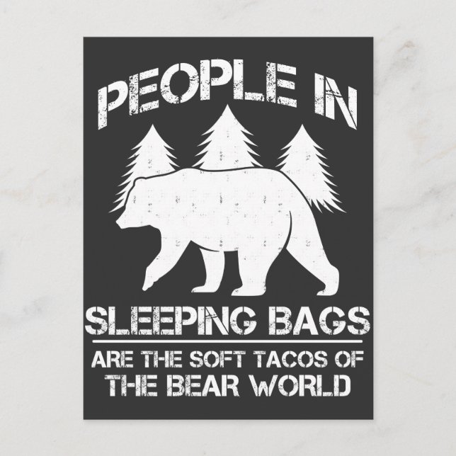 Soft Tacos of The Bear Camping Nature Camper Postkarte (Vorderseite)