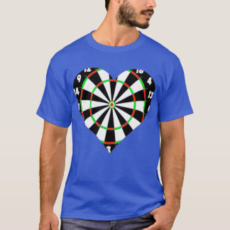Soft Tipp Darts Scoreboard Bullseye Board Herz T-Shirt