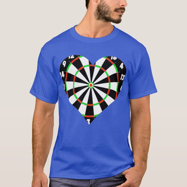 Soft Tipp Darts Scoreboard Bullseye Board Herz T-Shirt (Vorderseite)