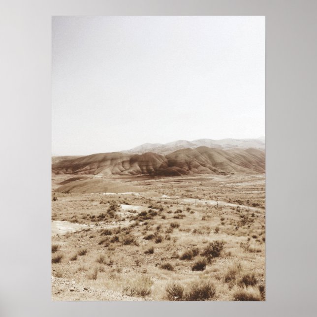 Soft Toned Painted Hills Oregon Poster (Vorne)