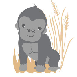 Soft Tones Baby Gorilla Soft Cotton Strampler